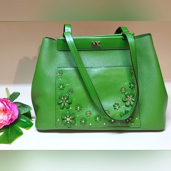 KORS Michael Kors Meredith Floral | True Green | Lg. Tote | Shoulder bag - Picture 1 of 12